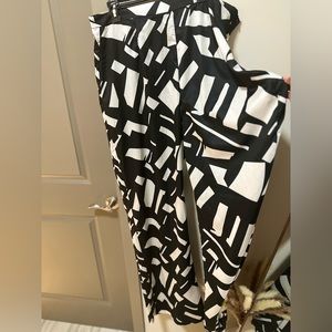 Plus Abstract Wide Leg Pants